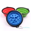 Portable Silicone Pet Dogs Water Bowls For Traveling Collapsible Camping Walking Outdoor Feeding Pet Folding Dish Bowl