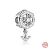 För Pandora Charms Authentic 925 Silver Pärlor Dangle Key House Charm Par Pendant Book Bead