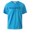 T-shirts pour hommes Balance Impression Manches courtes Homme Coton Vintage Respirant T-Shirts Basic Casual Cool Streetwear All Match Creative Tee