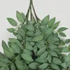 Flores decorativas 130 cm artificiais para pendurar na parede Sophora japonica folhas falsas plantas de salgueiro verde decoração de arco de casamento