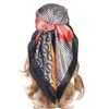 Scarves Silk Scarf Women Luxury Headscarf Spring Summer Fashion Wedding Gift Hair Accessories Foulard Pour Cheveux Hijab 90 90CM