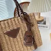 Sunshine Straw Bag Tasarımcı Çantalar Klasik Plaj Çantaları Yüksek Kalite Tote Çantalar Deri Vintage Omuz Çantaları Fashin Omuz Çantası Anne Çantalar Yaz Çantaları Kadınlar 2 23