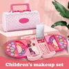 Beauty Fashion Girls Cosmetics Makeup Pretend Toy Kit Portable Make Up Washable Play Makeup Toys for Children Kids Christmas Gift Toys 230619