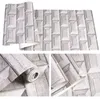 Wallpapers Vintage Brick Wallpaper 3D Home Decor Retro Grey White Waterproof Embossed PVC Wall Paper Rolls For Clothes Shop