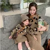 Family Matching Outfits Two Piece Sets Fall ParentChild Outfit Mother Daughter Women And Baby Girl Knitted Sweater Top Skirt 230619