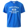 T-shirts pour hommes Holiday 1961 Work Life Balance Agréable Chemise Imprimée T-shirt Doux Respirant Pour Hommes Coton Casual Vêtu T-shirt Créatif De Base