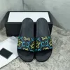 designer Sandals Italy Slippers paris New Rubber Slides Sandals Floral Brocade Women Men Slipper Flat Bottoms Flip Flops Womens Fashion Striped Beach
