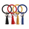 Bracelets à breloques 4 pièces bracelet en cuir porte-clés porte-clés rond grand porte-chaîne Assel bracelet pour Dhr8N