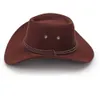 Cloches Fast Drop Cowboy Hat unisex faux skórzany sunhat dziki brzegi panama wizje hats sombrero de vaquero occidental 230620