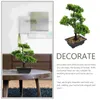 Decoratieve bloemen Nep ingemaakte bonsai Grote rode ornamenten Indoor Pine Kunstbomen Desktop Versieringen Outdoor Table Decor