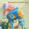 Kum Oyun Su Eğlencesi Çocuk Oyuncak Uzay Geometrik Silah Otomatik Elektrikli Açık Hava Partisi Aydınlık Oyuncak Çocuk Hediyesi R230620