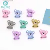 Kovict 6/10pcs 28mm Silicone Beads Mini Koala bead Baby Silicone Teether Food Grade Rodents DIY Baby Teething Toys L230518