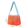 Personalized Kids Seashell Bags For Summer Outdoor Beach Party Bag Shell Collecting Toy With Zipper Colorful Mesh Bag Bolsas De Conchas Para Ninnos