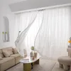 Cortina de pelúcia branca pura cortinas voiles para sala de estar quarto tule janela infantil painel personalizado cortinas de cozinha 230619