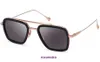 Top Original vendita all'ingrosso Dita occhiali da sole negozio online DITA FLIGHT 006 7806 E Shiny Black Rose Gold Grey Lens Aviator Uomo Occhiali da sole