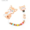 2Pcs/Set Baby Silicone Beads Pacifier Clips Animal Shape Beads Nipple Holder Teething Toys Accessories For Pacifier Chain Making