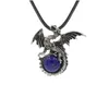 Pendentif Colliers De Mode Collier En Pierre Naturelle Cristal Oeil De Tigre Aile Dragon Corde Chaîne Accessoires En Gros Drop Dhg2O