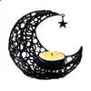 Candle Holders Dining Room Eid Ornament Thanksgiving Tea Light Moon Shape Retro Candlestick Holder Art Craft For Table Decor Bedroom