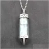 Pendant Necklaces Qimoshi Reiki Healing Crystal Wishing Bottle Sweater Chain Lady Wild Temperament Personality Necklace Drop Deliver Dhsmf