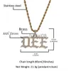 Anhänger Halsketten Der Bling King Custom Vintage Old English Name Nummer Micro Paved CZ Personalisierter Anfangsbuchstabe Anhänger Halskette Hiphop Schmuck J230620