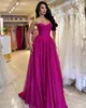 Sexy Rosy Pink Prom Dresses Spaghetti Glitter Evening Gowns Pleats Lace Up Back Formal Red Carpet Long Special Occasion dress