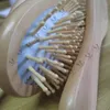 Özelleştirilmiş logo 100pcs oval ahşap kürek saç fırçası hava tarağı sağlık işçiliği süzme saç fırçası mesajı kafa derisi güzellik salonu berber dükkanı hediye kadın