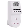 Temporizadores UE UK US FR BR Plugue Digital Semanal Programável Elétrico Plug-in Tomada de Energia Interruptor Temporizador Saída Relógio 220V 110V AC 230620