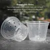 Planters Pots Flowerpot Garden Planter Drainage Pots with Holes Clear Orchid Baskets Plastic Ornaments Breathable Container Accessory R230620