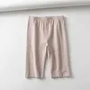 Pantalones cortos de mujer sexy de algodón de cintura alta elásticos de color puro ajustados hasta la rodilla pantalones cortos de bicicleta para mujer 230620