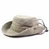 Chapeaux à large bord seau hommes casquette été maille respirant rétro 100% coton chapeau Panama Jungle pêche nouveauté papas plage 230620