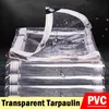 Shade 0.3mm0.5mm Thick Outdoor Transparent Tarpaulin Garden Balcony PVC Rainproof Cloth Door Window Clear Tarps Waterproof Tarpaulin 230620