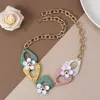 Pendentif Colliers Géométrique Acrylique Fleur Bib Collier Pour Femmes Bijoux De Fête