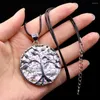 Pendentif Colliers Mode Arbre De Vie Shell Collier Naturel Abalone Fit Jewerly Cadeau De Fête 42x50mm Longueur 40cm