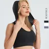 Yoga Outfit Vrouwen Sportbeha Sneldrogende Fitness Hoodie Ademende Gym Tank Top Met Cup Pads Naakt Gevoel Activewear Schokbestendig Ondergoed