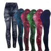 Kobiety legginsy 2023 Kobiety Fashion Classic Elastery Slim Sexy imitacja Jean Skinny Jeggings Pants Bottoms