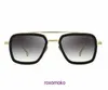 Top Originale all'ingrosso Dita occhiali da sole negozio online DITA FLIGHT 006 7806 B Matte Black Gold Frame Grigio Gradient Aviator Occhiali da sole 5AWD