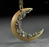 Colliers pendentif prêt à expédier collier en cristal pour femme cadeau d'anniversaire sa lune céleste gothique bijoux faits à la main fête des mères