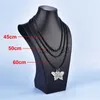 Hänghalsband 45/50/60 cm blk brun Braid Wax Cord Diy Pendant Neckle Smycken Making Classic Men's Leather Neckle Choker smycken gåvor J230620