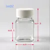 30 ml 50 ml 80 ml transparante vierkante PET-fles, verpakkingsfles, capsulefles, plastic fles met witte dop F1853 Badxh
