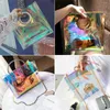 A4 PVC Holographic Sheet 8" x 12" (20cm x 30cm) Transparent Iridescent Vinyl Rainbow Glossy Clear Film Mirrored Foil Laser Fabric for Shoes Bag Sewing Patchwork