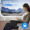 Adaptateur de prise de voyage européen Adaptateur de prise US vers Europe 1 USB et 1 adaptateur international USB-C pour la plupart des pays européens comme l'Italie Espagne France