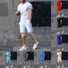 Chándales de los hombres Camiseta impresa en 3D Trajes Ropa de hombre Tallas grandes Color sólido Gráfico Diseñador de moda Cuello redondo Ropa Manga corta 2 piezas 230619