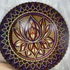 Datura fer Art décoration Lotus fleur Mandala mur Art métal artisanat Style bohème plat peintures murales décoration L230620