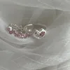 Cluster Ringen Koreaans Geavanceerd Gevoel Zoet Mat Metaal Liefde Zirkoon Mozaïek Ring Roze Vrouwen Meisjes Gevoel Niche Design Feest