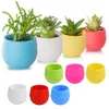 Planters Pots Ramah Lingkungan Berwarna-Warni Mini Plastik Tanaman Pot Bunga Taman Rumah Kantor Penanam Pot Bunga R230807