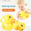 Brinquedos de banho para bebês Patos de banho Animal dos desenhos animados Baleia Caranguejo Piscina Clássico Corrente Relógio Mecânico Brinquedo de água para bebês 0 24 meses L230518