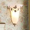 Lámparas de pared Cobre Lámpara europea simple Sala de estar Fondo Dormitorio Mesita de noche Pasillo Pasillo Americano L