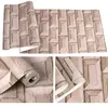 Wallpapers Vintage Brick Wallpaper 3D Home Decor Retro Grey White Waterproof Embossed PVC Wall Paper Rolls For Clothes Shop