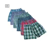 Underpants 4pcslot m-4xl Классические плед в клетчат