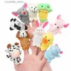 PudCoco 10pcs Fazenda de veludo Fazendezas de animal de dedo de pé de pelúcia Toys Baby Learn Story Story Fester Filler Novelty Plush Toys L230518